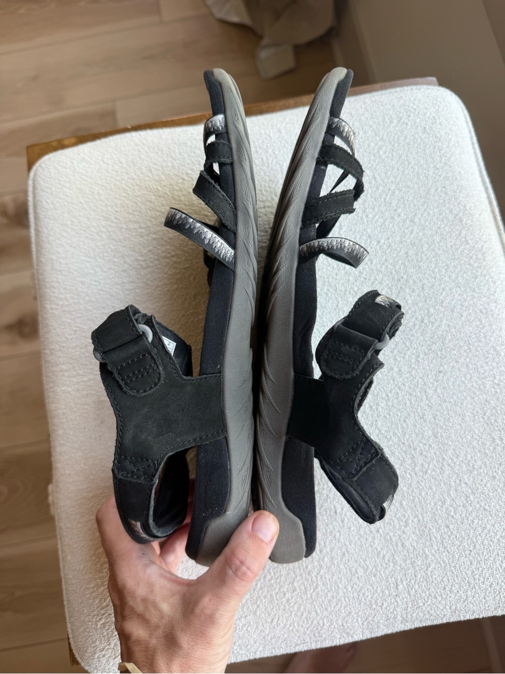 Merrell Women’s Strappy Sandals Adjustable Hook & Loop Black Gray US 11 EU 42 - Picture 5 of 7